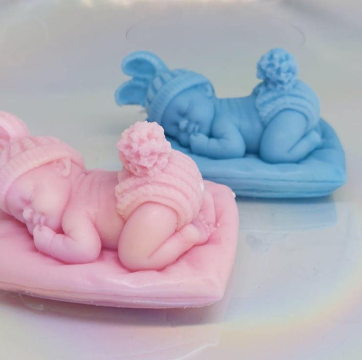 Sleeping Bunny Baby Candle - by the Alchemist